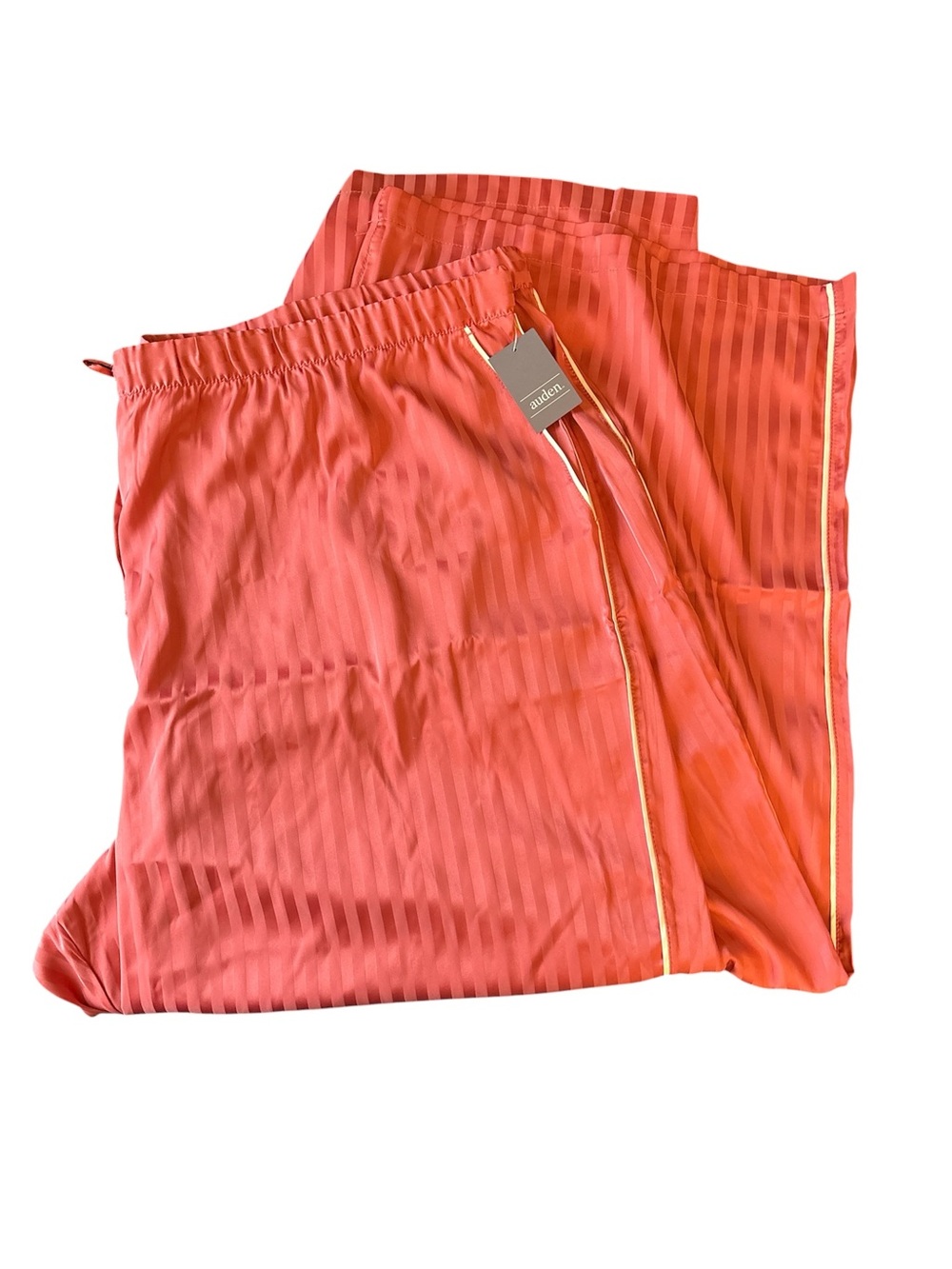 Auden Coral Satin Wide-Leg Pajama Pants Plus Size 3X NWT - Picture 3 of 3